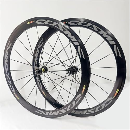 CFDZCP Cycling Bike Wheelset 700C Road Bike Wheelset 40/50MM For 7 8 9 10 11 Speed Wheelset Aluminum Alloy C/V Brake Rim Quick Release 20H Hub 120 Clicks(Grey,700C/50MM)