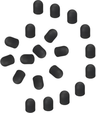 sourcing map 60Pcs Replacement Stylus Pen Tips 5.5mm Conductive Capacitive Touch Screen Pens Tips Silicone Rubber, Black