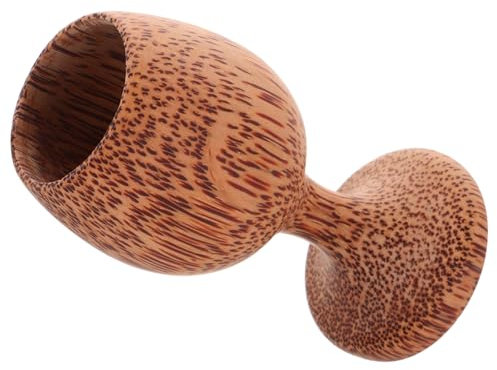 OKUMEYR Natürlicher Holz-kelch Handgefertigt Vielseitig Einsetzbar Runder Trinkbecher Für Wein Wasser Tee Elegante Holztrinktasse Nachhaltiger Kaffeepokal Geschenk Holzverarbeitung