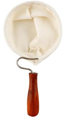 Cabilock 1 Pieza Filtros De Café Reutilizables De Flanela Mango De Madera Bolsa De Café Para Preparar Sin Residuos