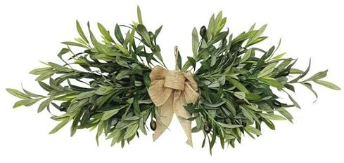 60 cm große Blumengirlande, künstliche Olivengirlande, große künstliche Frühlingsblumengirlande mit grünen Blättern für Hochzeitsbogen, Party, Wand, Zuhause, Garten, Dekoration