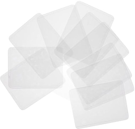 DINHEAROM 10 Stück -fotokartenhalter Kartensammelhüllen Kartenfächer Transparente Taschenärmel Visitenkartenhüllen Abzeichen Fall Inhaber Von Mitarbeiterausweisen Karteninhaber Plastik
