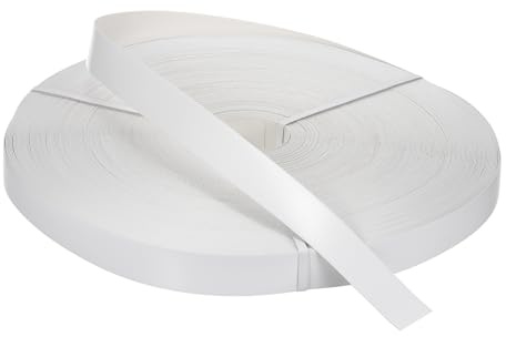 sourcing map Cinta de borde blanco de 500 pies x 1-3/4 pulgadas, cinta de chapa prepegada flexible de madera contrachapada con adhesivo termofusible para restauración de muebles