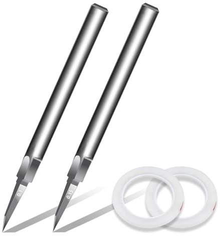 DULIWO Model Scriber Blades Tungsten Steel 0.10mm & 0.15mm | Scriber Replacement Blades for Gundam RG Scale Model Kit, Resin Kits, Panel Line Scribing, Engraved Lines, Modeling Hobby