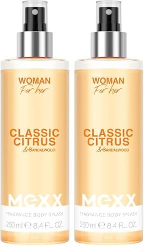 MEXX WOMAN Body Mist, leichtes, blumig-frisches Körperspray für die moderne, optimistische Frau, 250ML (Packung mit 2)