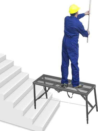 DRFGNF Rete Antiscivolo Portatile per ponteggi, tavola da Lavoro per Scale, Attrezzatura per ponteggi da Costruzione, Scala per verniciatura, Stile Grigio 1