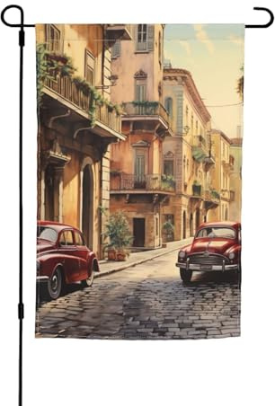 Bandera de jardín italiana versátil y elegante para todas las estaciones, decoración de patio, porche, jardines