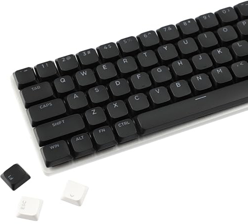YMDK Ultra-Slim Low Profile Keycaps 127 Keys Dye-Sub JWA Profile Backlit Shine Through Keycap for nuphy keychron 61/68/87/98/104/108 MX Ultra-Slim Keyboard
