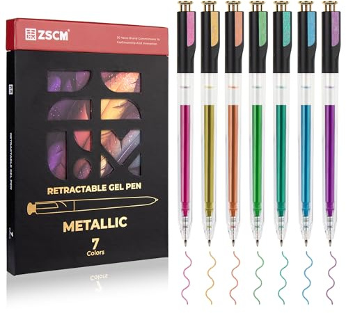 ZSCM Bolígrafos de gel de punta fina, bolígrafos de tinta de gel multicolor de gran capacidad