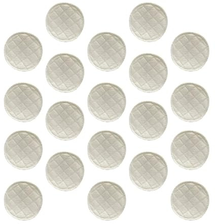 SECFOU 20 Pezzi Coppette Assorbilatte Lavabili in Cotone Ecologico a 3 Strati Riutilizzabili per Allattamento, Comode e Assorbenti, per Shower