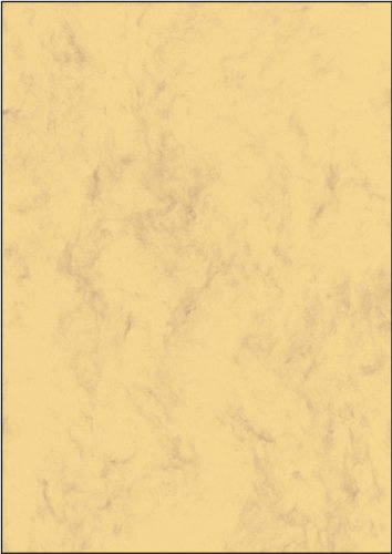 Sigel DP553 marmorerat skrivpapper, A4, 200 gsm dubbelsidigt, sandbrun, 50 ark
