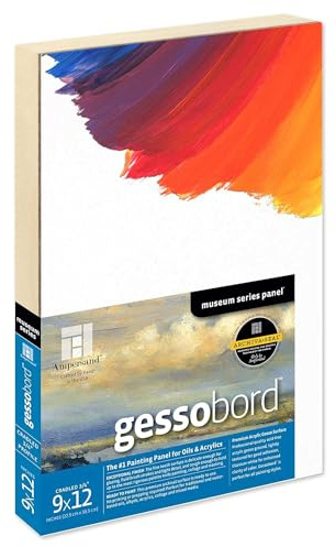 Ampersand Gessobord for Acrylic, Oil and Mixed Media, 3/4 Inch Depth Cradle, 9X12 Inch (GBSC09)