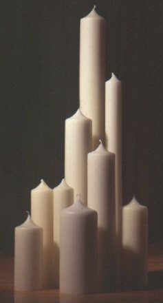 Altarkerzen mit 10cm Durchmesser (Höhe 60cm)