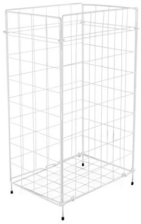 Funny AG-450 Gitterabfallkorb, Metall, zusammenlegbar, weiß, 60 liter, 400 x 230 x 640 mm