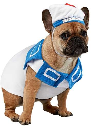 Ghostbusters Stay-Puft Marshmallow-Mann-Haustierkostüm für Hunde oder Katzen, von Rubies, Größe S