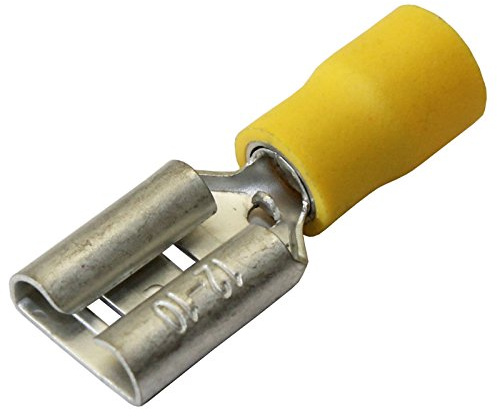 All Trade Direct 20 x Yellow 9.5mm Female Spade Connector Car Radio Speaker Crimp Terminal