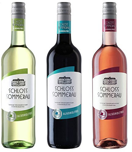 Schloss Sommerau Alkoholfreier Wein 3er Paket - Weisswein, Rotwein, Rosewein ohne Alkohol (3 x 750ml)