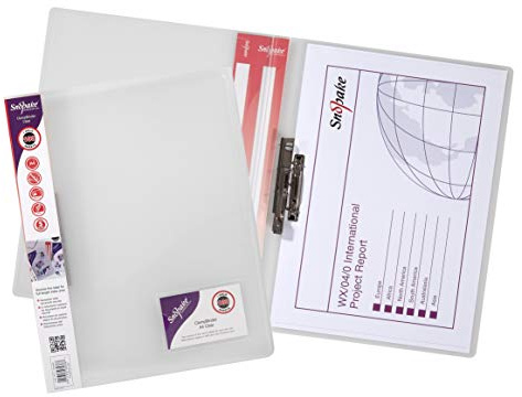 Snopake A4 klar premiumklämmaBinder [paket med 1] 100 ark kapacitet [12772]