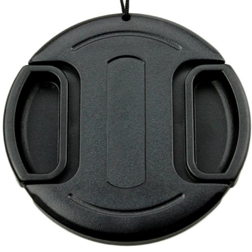 JJC 77mm Snap On/Clip On Lens Cap Protection Cover with Keeper for DSLR Camera - Black
