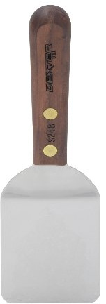 HIC Kitchen Dexter-Russell Mini Turner, Stainless Steel with Walnut Handle, Made in the USA, Natural