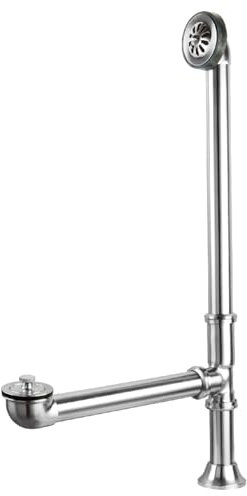 Kingston Laiton Cc2081 vintage Claw Pied Baignoire avec bonde sont livrés avec ascenseur et de Transformer, 27–5/20,3 cm, Chrome poli en laiton Kingston