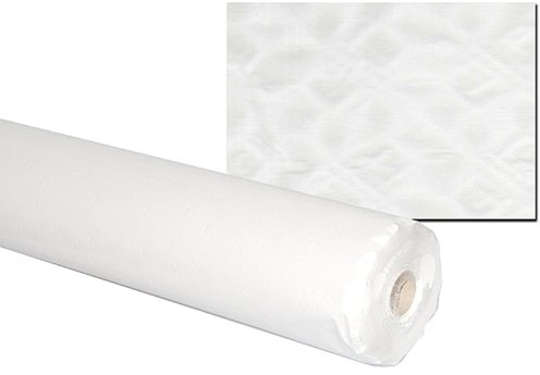 Damast Papiertischdecke Tischtuchrolle | 100m x 1m | 40g/m² | Weiß
