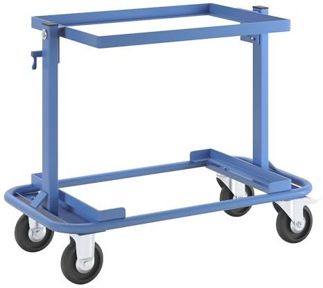 eurokraft | Kommissionierwagen | mit 2 Etagen | Tragfähigkeit 150 kg | blau