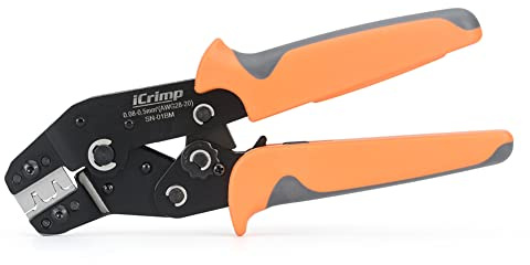 iCrimp SN-01BM Crimper Tools for Dupont PH2.0 XH2.54 KF2510 JST Servo Connector Plug Mini European Style Crimping Plier for 0.08-0.5mm² D-SUB Terminals by Iwiss