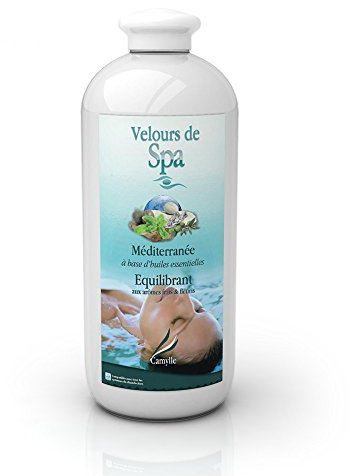Camylle - Hot Tub Fragrance Méditerranée - A base di oli essenziali per spa o Jacuzzi - Equilibrante con aromi freschi e floreali - 1000ml