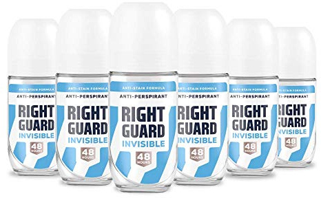Right Guard Womens Total Defence 5, Invisible Anti-Perspirant Deodorant Roll On, Multipack 6 x 50 ml