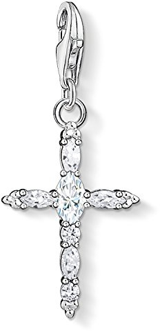 THOMAS SABO Damen Charm-Anhänger Ikonisches Kreuz 925 Sterlingsilber 1484-051-14