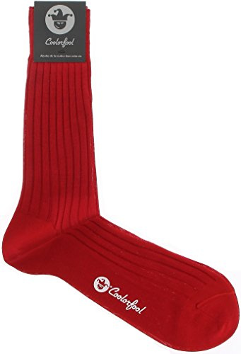 Coolorfool Calzini 100% cotone filo di Scozia alta qualità 25 colori vivaci | fini e morbidi | Uomini Donne Adolescenti |35 36 37 38 39 40 41 42 43 44 45 46 48