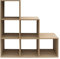 Rebecca Mobili Scaffale Moderno Libreria 6 Cubi Marrone Rovere Chiaro Legno Ordine Sala Cameretta - Misure: 97,5 x 97,5 x 29 cm (HxLxP) - Art. RE6045