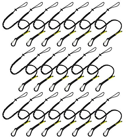 BearTOOLS Tool Lanyard with Single Carabiner and Adjustable Loop End, Standard Length, Maximum Weight Limit 8KG / 17.6lb, Aluminum Screw Lock Carabiner with Shock Cord Stopper