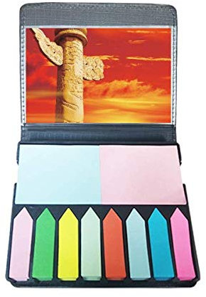Roter Sonnenhimmel Ornament-Säule China selbstklebend Notizzettel Farbe Page Marker Box