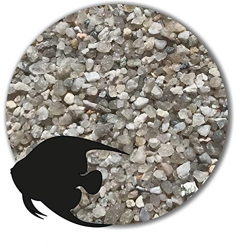 Anbobo Aquariumsand Aquariumkies Aquariensand Aquarienkies 1,0-3,15mm hellgrau 25kg