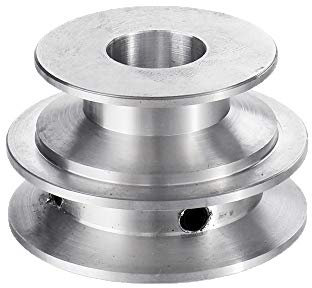 TuToy Aluminiumlegierung 40 \U0026 50Mm Doppelnut Riemenscheibe 8-20Mm V-Förmiges Riemenscheibenrad Mit Fester Bohrung Für 10Mm Riemen - 14Mm