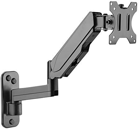 RICOO Supporto monitor muro S4511 Girevole Inclinabile Schermo PC 17-32 (43-81 cm) Staffa TV universale Televisore LED Curvo VESA 75 x 75 100 x 100