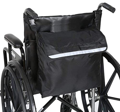 Borsa posteriore per sedia a rotelle, con strisce riflettenti, borsa impermeabile Oxford per sedia a rotelle, per casa/esterni/carrello per bambini