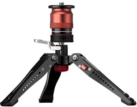 IFOOTAGE Cobra 3 Mini Treppiede da Tavolo Portatile con Controllo di Blocco del Pedale, Piattaforma a Sgancio Rapido, Carico Massimo 8kg