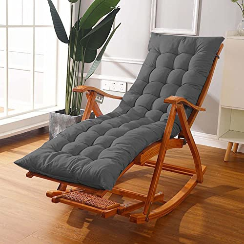 Sonnenliege-Kissen, 160 x 55 cm dick, Bank-Sitzkissen für 2-3-Sitzer, für drinnen und draußen, Garten, Schaukel, Terrasse, Esszimmerstuhl, Sitzkissen, rechteckige Sonnenliegematte
