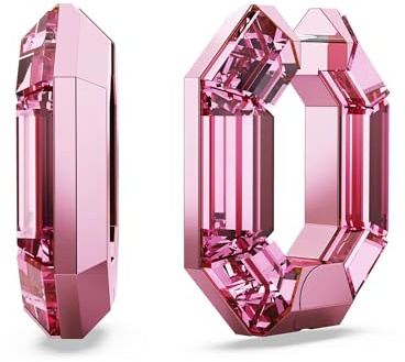 Swarovski Lucent hoop örhängen, Octagon form, Small, Pink
