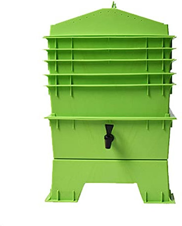 Poubelle à Compost extérieure, Poubelle à Compost de Ferme de Jardin, Poubelle à vermicompost, système de conteneur de vermicompostage,Vert,3 Floors