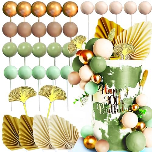 JeVenis Salbeigrün Tortendeko Oliver Grün Cake Topper Baby Shower Tortendeko für Hochzeit Brautdusche Geburtstag
