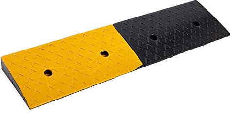 Auto-Bergauframpen, Straßen-Bordsteinrampen für den Außenbereich, Rollstuhlrampen für den Außenbereich, rutschfeste Gummirampen, Hunderampen (Größe: 100 x 15 x 5 cm) (Schwarz, 10