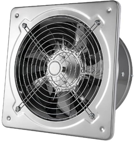 Komdndht 7Inch Booster Fan Extractor Exhaust Fan Ventilation Pipe Fan for Bathroom Toilet Kitchen Wall Window Stainless Steel Fan Easy Install Easy to Use