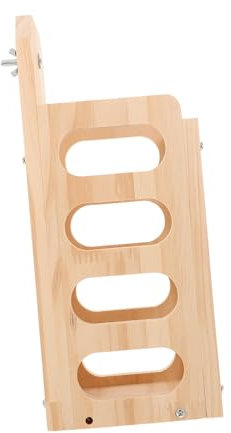 Yardwe Wooden Rabbit Food Pot Grass Feeder Large Capacity for Bunny Guinea Pig Small Animal Pet Wood Design for Cage Use