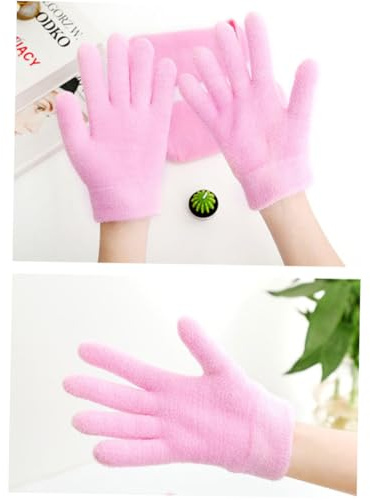 FRCOLOR Feuchtigkeitshandschuh Mit Gel-innenseite Für Hände Spa-pflegehandschuh Aufhellungshandschuh Wiederverwendbar Rosa