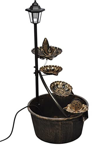 Xichuzi Fuente con luz LED, Fuentes De Agua para Decoracion Interior, Cascada De Agua Decorativa, Fuente Interior - 40540