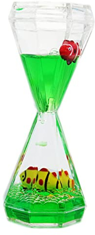 Sablier Liquide Jouets Sensoriels pour Relaxation, Liquid Motion Timer Bubblert Minuteur de Mouvement Lampe à Lave Colorée Fidget Toy Soulager Stress Jouet pour Enfant Adulte (Vert)
